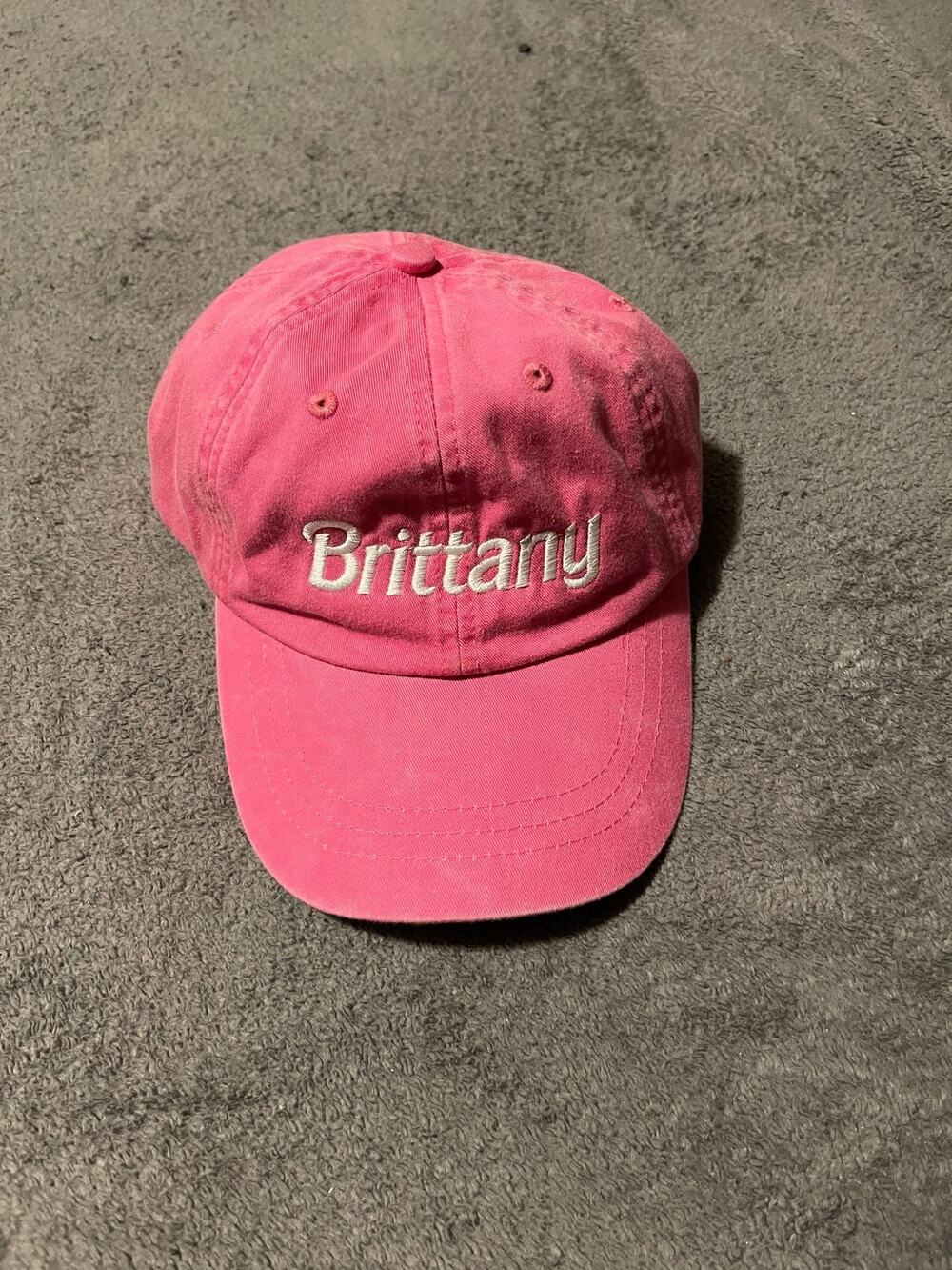 Adams Baseball Cap Womens One Size Brittany Embroidered Pink Adjustable Leather